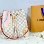 Louis Vuitton Women NeoNoé MM Bucket Bag Damier Azur Coated Canvas - Image 2