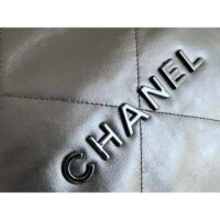 Chanel Women 22 Handbag Black Calfskin Black-Tone Metal (6)