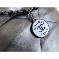 Chanel Women 22 Handbag Black Calfskin Black-Tone Metal (6)