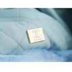 Chanel Women CC 22 Handbag Shiny Calfskin & Gold-Tone Metal Light Blue - Image 11