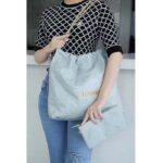 Chanel Women CC 22 Handbag Shiny Calfskin & Gold-Tone Metal Light Blue - Image 12