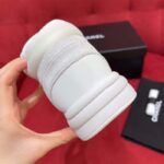 Chanel Women CC Low Top Sneakers Calfskin Suede Leather Triple White - Image 12