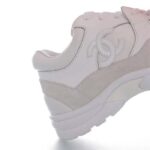 Chanel Women CC Low Top Sneakers Calfskin Suede Triple White - Image 11
