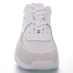 Chanel Women CC Low Top Sneakers Calfskin Suede Triple White - Image 7