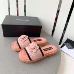 Chanel Women Mules Crochet Ivory and Black 0.5 cm Heel-Pink - immagine 3