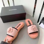 Chanel Women Mules Crochet Ivory and Black 0.5 cm Heel-Pink - immagine 4