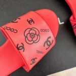 Chanel Women Mules Sandal Calfskin Leather Black Logo-Pink – Image 7