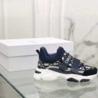 Dior Unisex CD D-Wander Sneaker Deep Blue Dior Oblique Technical Fabric (1)