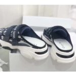 Dior Unisex CD D-Wander Sneaker Deep Blue Oblique Technical Fabric Open-Back - Image 5