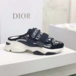 Dior Unisex CD D-Wander Sneaker Deep Blue Oblique Technical Fabric Open-Back - Image 2