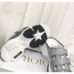 Dior Unisex CD D-Wander Sneaker Gray Stone Oblique Technical Fabric Open-Back - Image 5