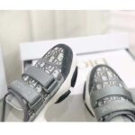 Dior Unisex CD D-Wander Sneaker Gray Stone Oblique Technical Fabric Open-Back - Image 6