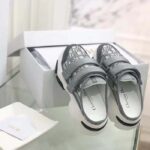 Dior Unisex CD D-Wander Sneaker Gray Stone Oblique Technical Fabric Open-Back - Image 4