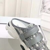 Dior Unisex CD D-Wander Sneaker Gray Stone Oblique Technical Fabric Open-Back (6)