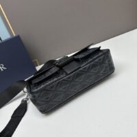 Dior Unisex Hit The Road Bag Strap Black CD Diamond Canvas Smooth Calfskin (1)