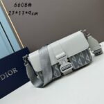 Dior Unisex Hit The Road Bag Strap Gray CD Diamond Canvas Smooth Calfskin - Image 2