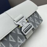 Dior Unisex Hit The Road Bag Strap Gray CD Diamond Canvas Smooth Calfskin - Image 4