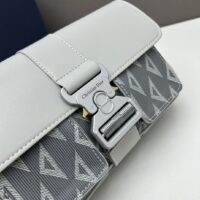 Dior Unisex Hit The Road Bag Strap Gray CD Diamond Canvas Smooth Calfskin (9)