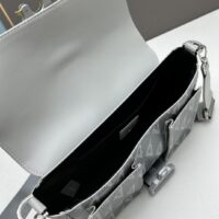 Dior Unisex Hit The Road Bag Strap Gray CD Diamond Canvas Smooth Calfskin (9)