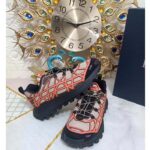 Dior Unisex Shoes CD B31 Runner Sneaker Beige Technical Mesh Orange Rubber Warped Cannage - Image 3