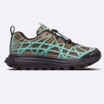 Scarpe unisex Dior CD B31 Runner Sneaker in maglia tecnica color cachi, turchese, gomma deformata Cannage