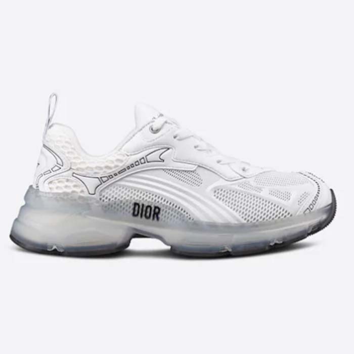 Dior Unisex Shoes Dior Vibe Sneaker White Technical Fabric Mesh Rubber