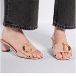 Dior Women CD C'est Dior Heeled Slide Nude Patent Calfskin – Image 11