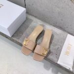 Dior Women CD C'est Dior Heeled Slide Nude Patent Calfskin – Image 7