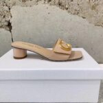 Dior Women CD C'est Dior Heeled Slide Nude Patent Calfskin – Image 2