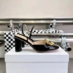 Dior Women CD C'est Dior Slingback Pump Black Patent Calfskin Stretch Leather - Image 2