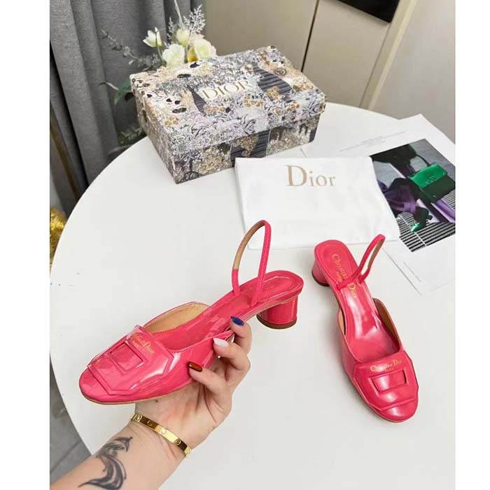 Dior Women CD Day Slingback Pump Indy Pink Patent Calfskin (1)