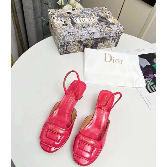 Dior Women CD Day Slingback Pump Indy Pink Patent Calfskin (2)