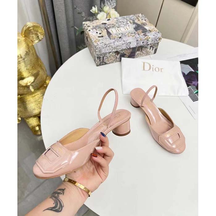 Dior Women CD Day Slingback Pump Nude Patent Calfskin (1)
