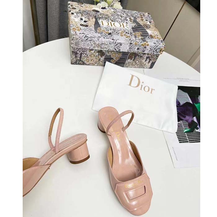 Dior Women CD Day Slingback Pump Nude Patent Calfskin (3)