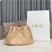 Dior Women CD Medium Ammi Bag Sand Pink Supple Macrocannage Lambskin (7)