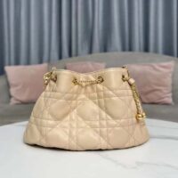 Dior Women CD Medium Ammi Bag Sand Pink Supple Macrocannage Lambskin (7)