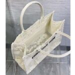 Dior Women CD Medium Book Tote White Multicolor D-Lace Embroidery Macramé Effect - immagine 6