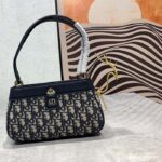 Dior Women CD Medium Dior Key Bag Blue Dior Oblique Jacquard – Image 2