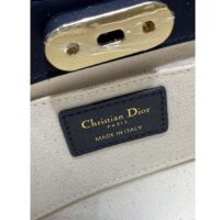 Dior Women CD Medium Dior Key Bag Blue Dior Oblique Jacquard (4)