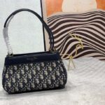 Dior Women CD Medium Dior Key Bag Blue Dior Oblique Jacquard – Image 4