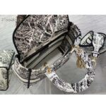 Dior Women CD Medium Lady D-Lite Bag White Black Plan De Paris Embroidery – Bild 7