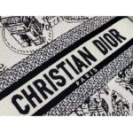 Dior Women CD Medium Lady D-Lite Bag White Black Plan De Paris Embroidery – Bild 8