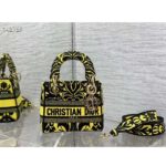 Dior Women CD Mini Lady D-Lite Bag Yellow Multicolor Ornamental Embroidery - Imagen 4
