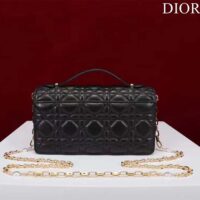 Dior Women CD Miss Dior Mini Bag Black Cannage Lambskin (8)