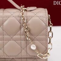 Dior Women CD Miss Dior Mini Bag Caramel Beige Cannage Lambskin (8)