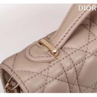 Dior Women CD Miss Dior Mini Bag Caramel Beige Cannage Lambskin (8)