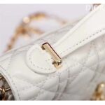 Dior Women CD Miss Dior Mini Bag Latte Cannage Lambskin - immagine 9