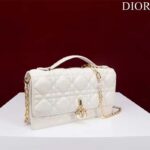Dior Women CD Miss Dior Mini Bag Latte Cannage Lambskin - immagine 3