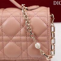 Dior Women CD Miss Dior Mini Bag Light Pink Cannage Lambskin (7)