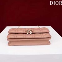 Dior Women CD Miss Dior Mini Bag Light Pink Cannage Lambskin (7)
